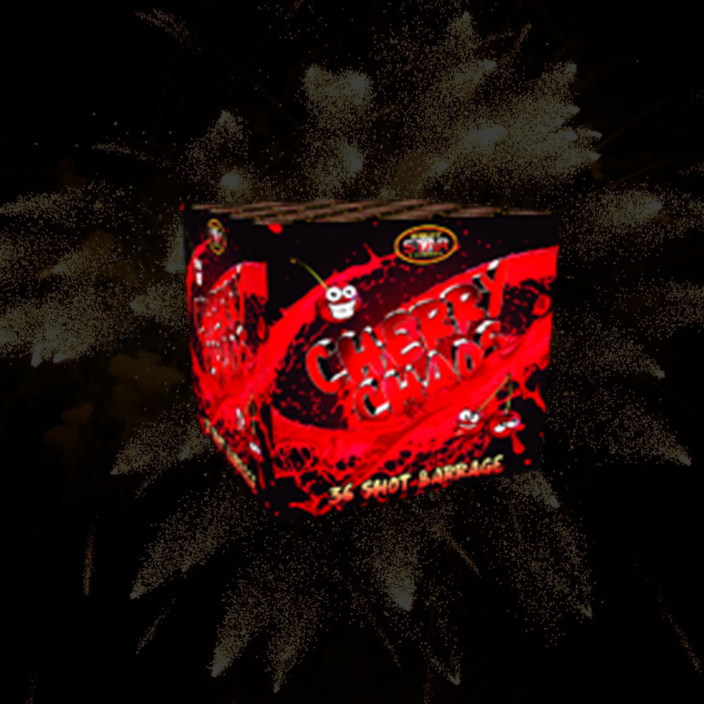 The Fireworks Store - CHERRY CHAOS £60.00 with Free UK Delivery