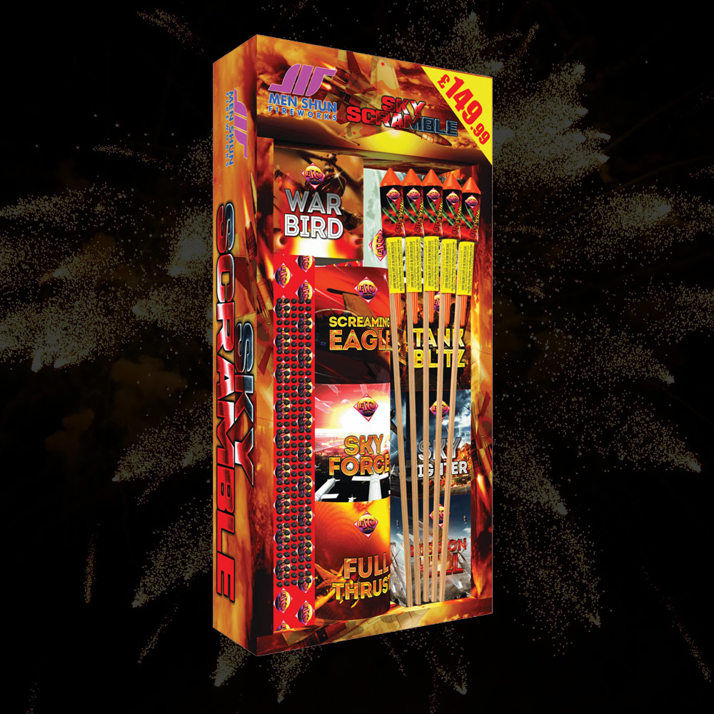 The Fireworks Store - SKY SCRAMBLE SELECTION BOX 